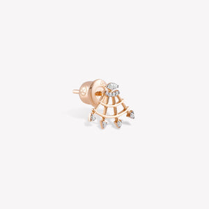 Diamond Rail Stud Earring