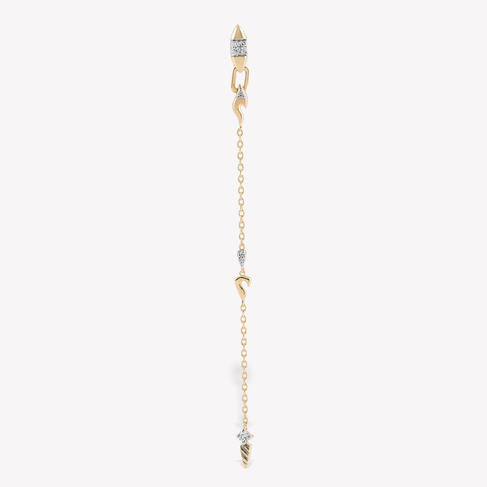 Fire Jet Maxi Dangling Earring