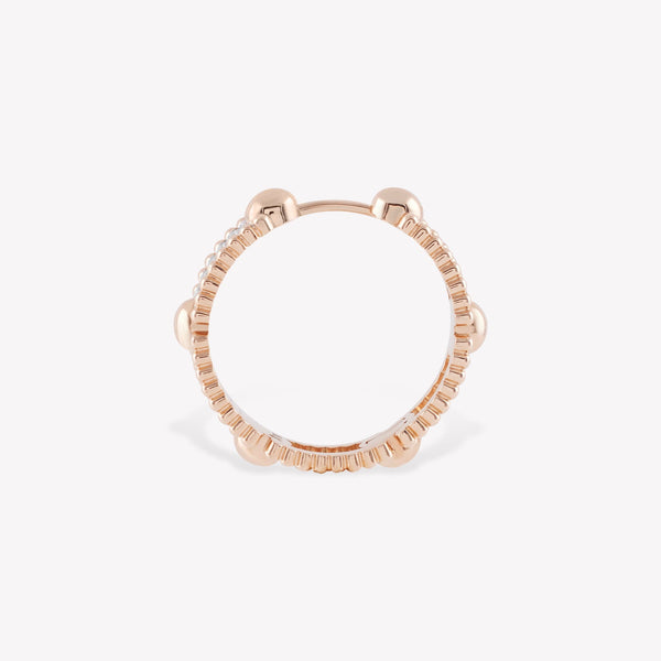 Trio Beads Hoop Earring