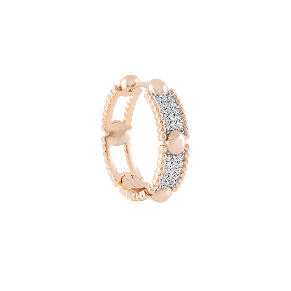 Trio Beads Hoop Earring