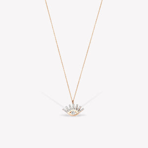 Shimmery Evil Eye Mini Chain Necklace