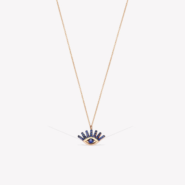 Shimmery Evil Eye Mini Chain Necklace