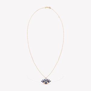 Shimmery Evil Eye Mini Chain Necklace