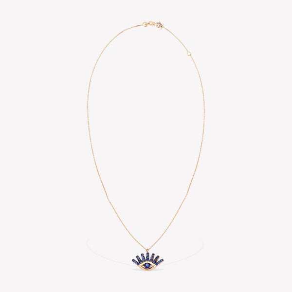 Shimmery Evil Eye Mini Chain Necklace