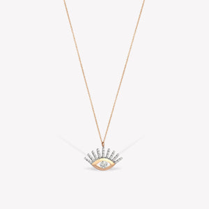 Shimmery Evil Eye Maxi Chain Necklace