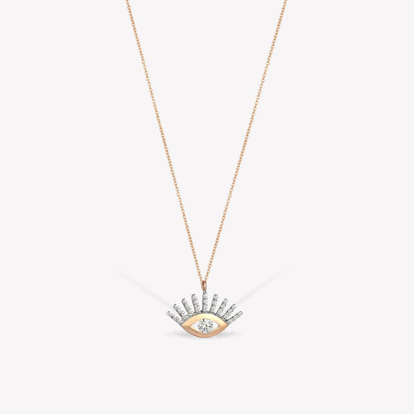 Shimmery Evil Eye Maxi Chain Necklace