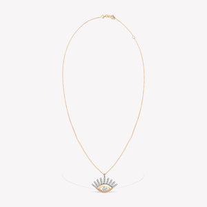 Shimmery Evil Eye Maxi Chain Necklace