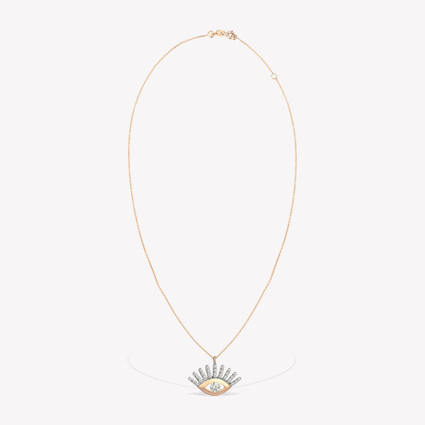 Shimmery Evil Eye Maxi Chain Necklace