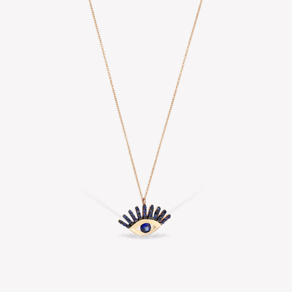 Shimmery Evil Eye Maxi Chain Necklace
