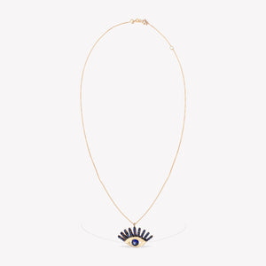 Shimmery Evil Eye Maxi Chain Necklace