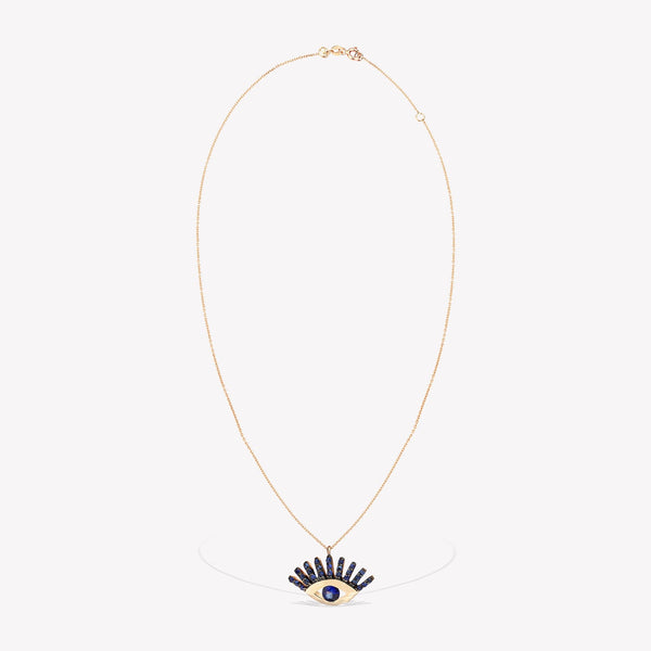 Shimmery Evil Eye Maxi Chain Necklace