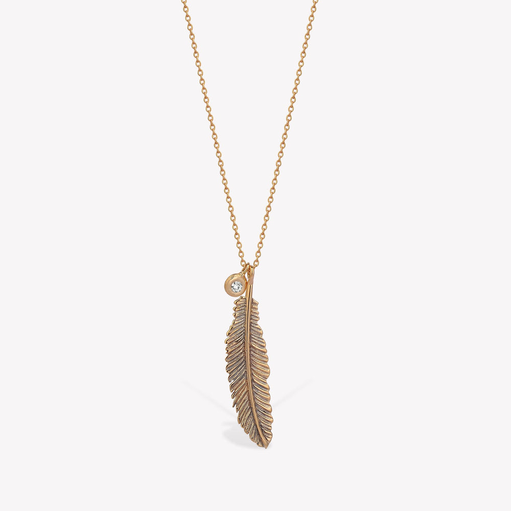 Raven Feather Midi Chain Necklace