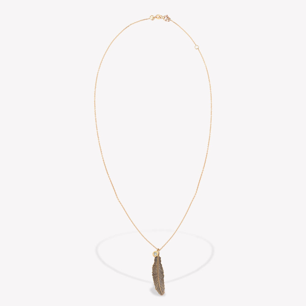 Raven Feather Midi Chain Necklace