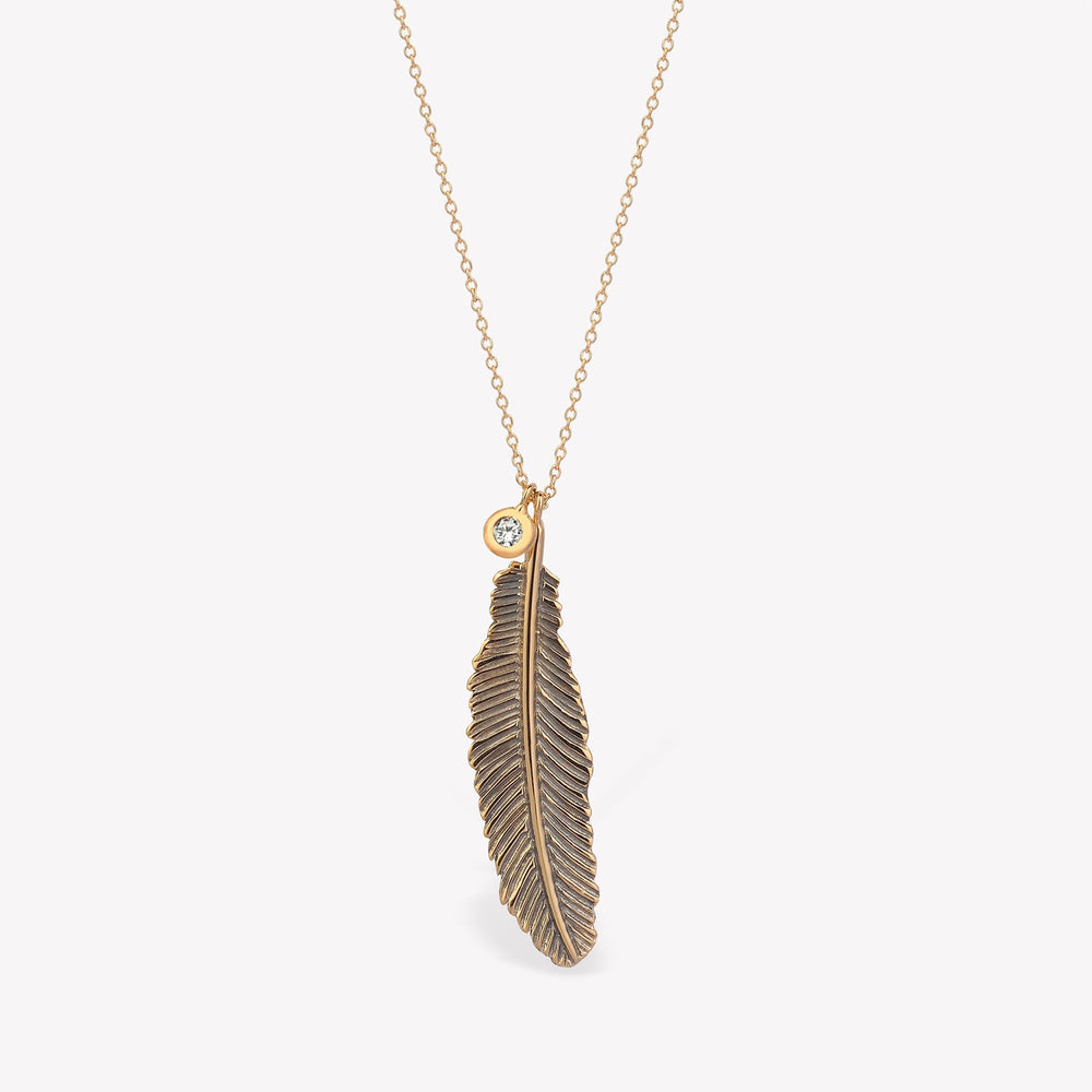 Raven Feather Maxi Chain Necklace