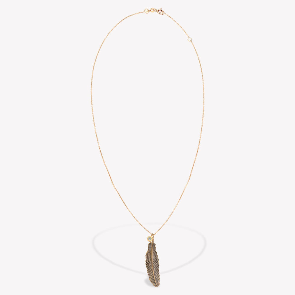Raven Feather Maxi Chain Necklace