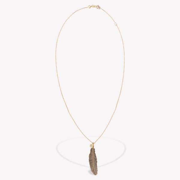 Raven Feather Maxi Chain Necklace