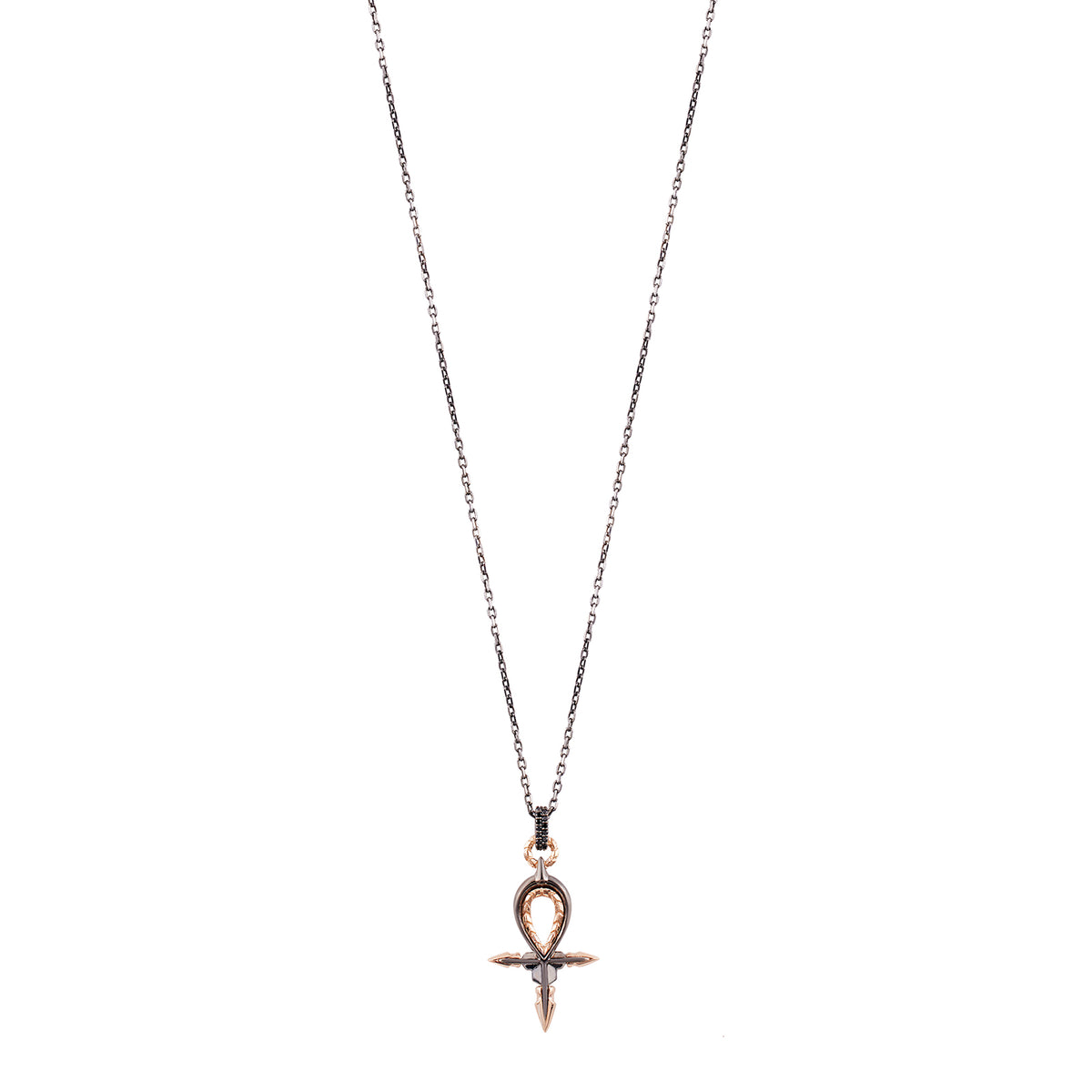 Midnight Ankh Chain Necklace