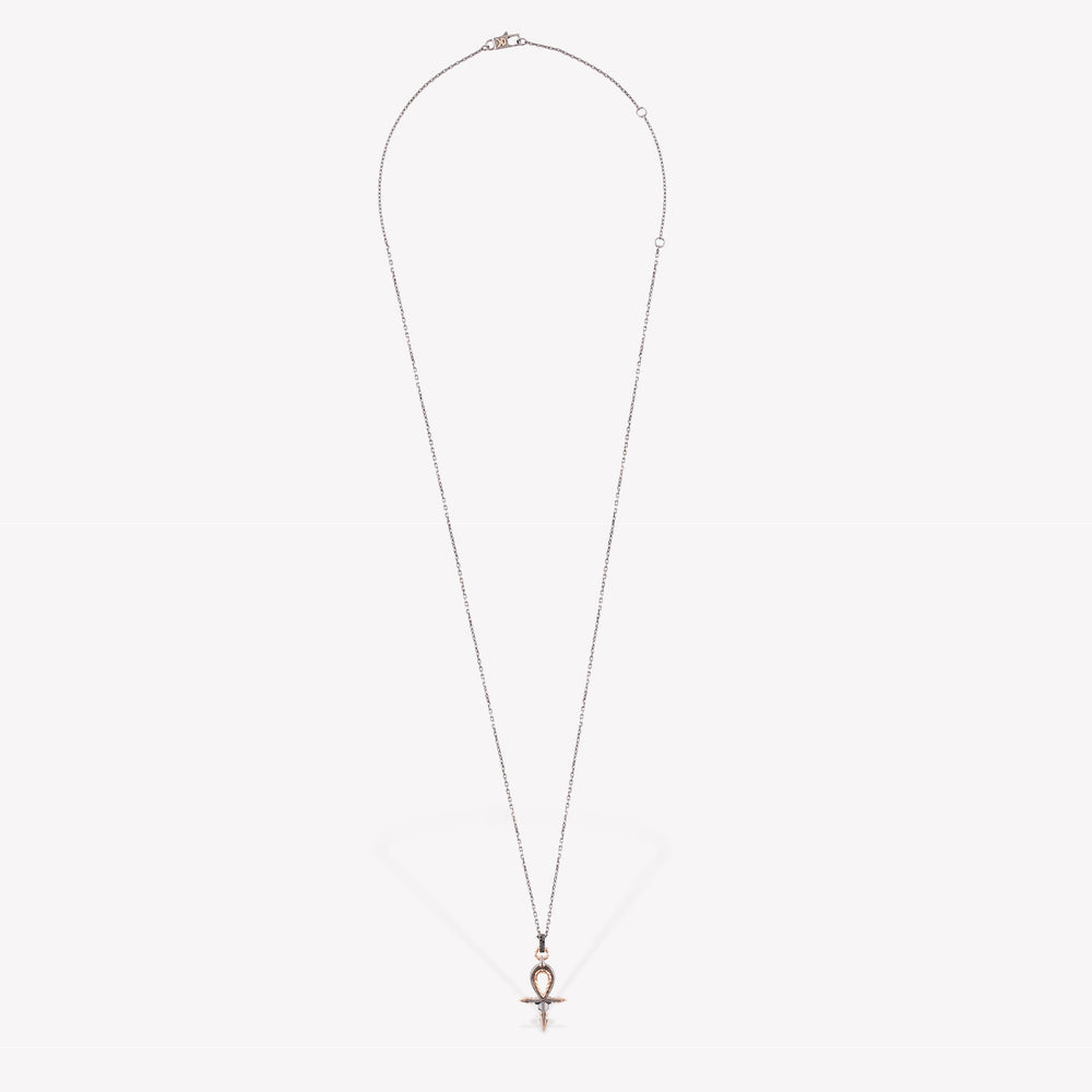 Midnight Ankh Chain Necklace
