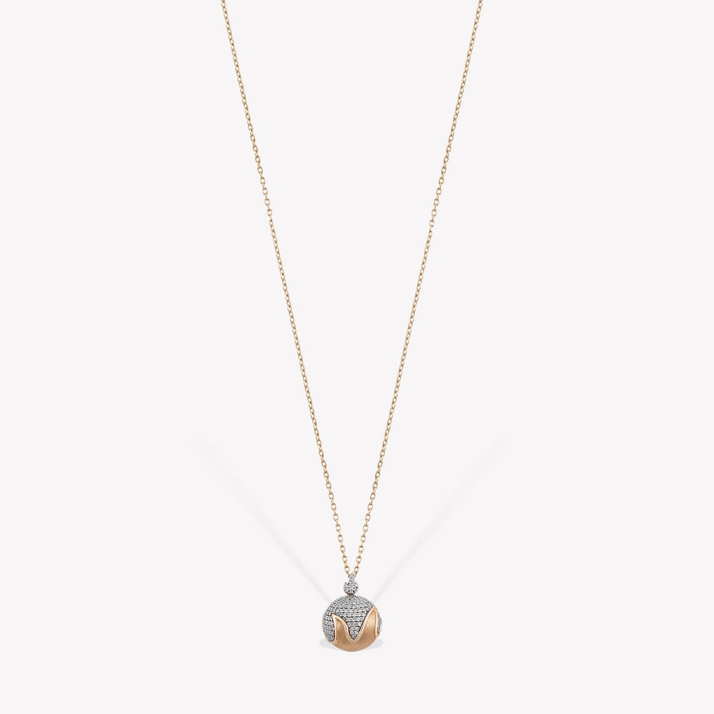 Shimmery Fireball Chain Necklace