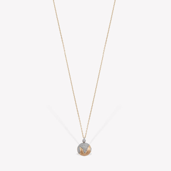Shimmery Fireball Chain Necklace