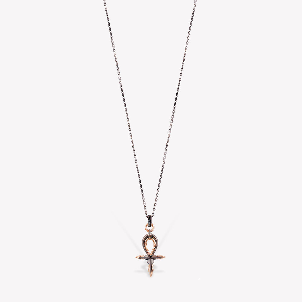 Midnight Ankh Chain Necklace