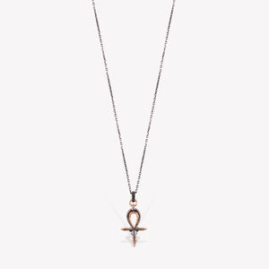 Midnight Ankh Chain Necklace