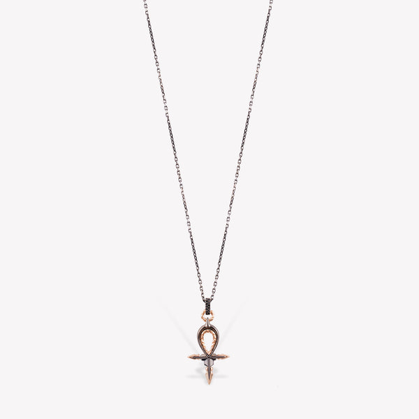 Midnight Ankh Chain Necklace