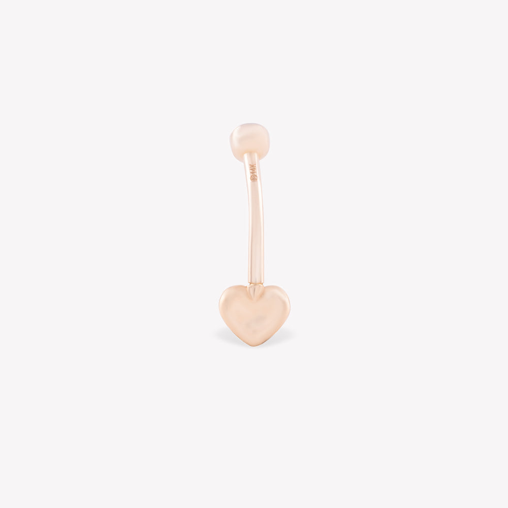 Shimmery Heart Navel Piercing