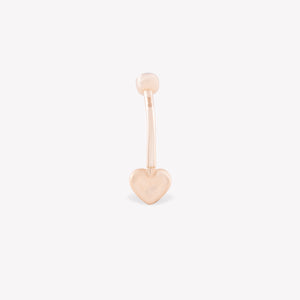 Shimmery Heart Navel Piercing