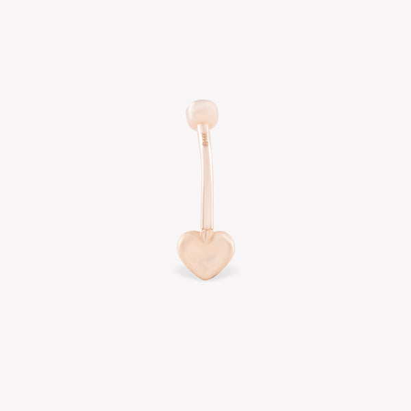 Shimmery Heart Navel Piercing
