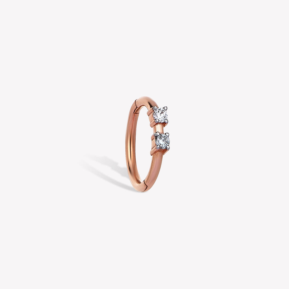 Double Solitaire Hoop Piercing
