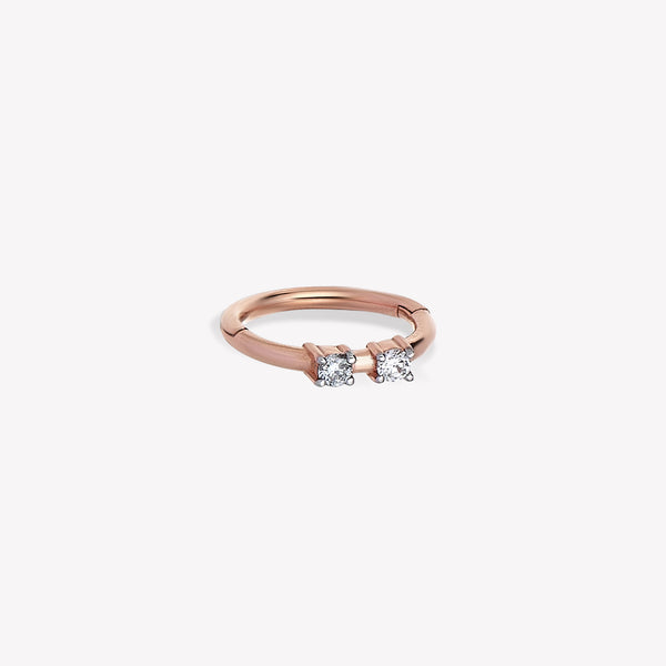Double Solitaire Hoop Piercing