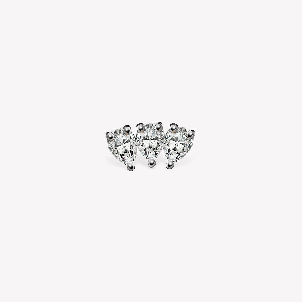 Trio Teardrop Mini Stud Piercing
