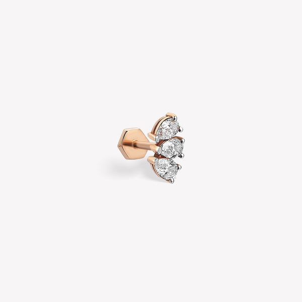 Trio Teardrop Mini Stud Piercing