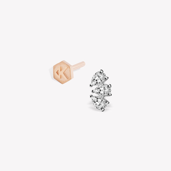 Trio Teardrop Mini Stud Piercing