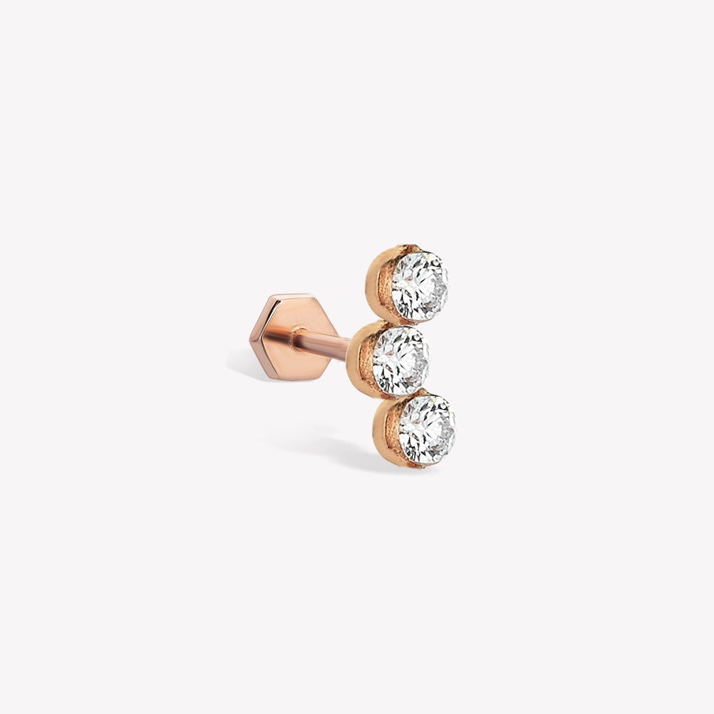 Trio Invisible Stud Piercing