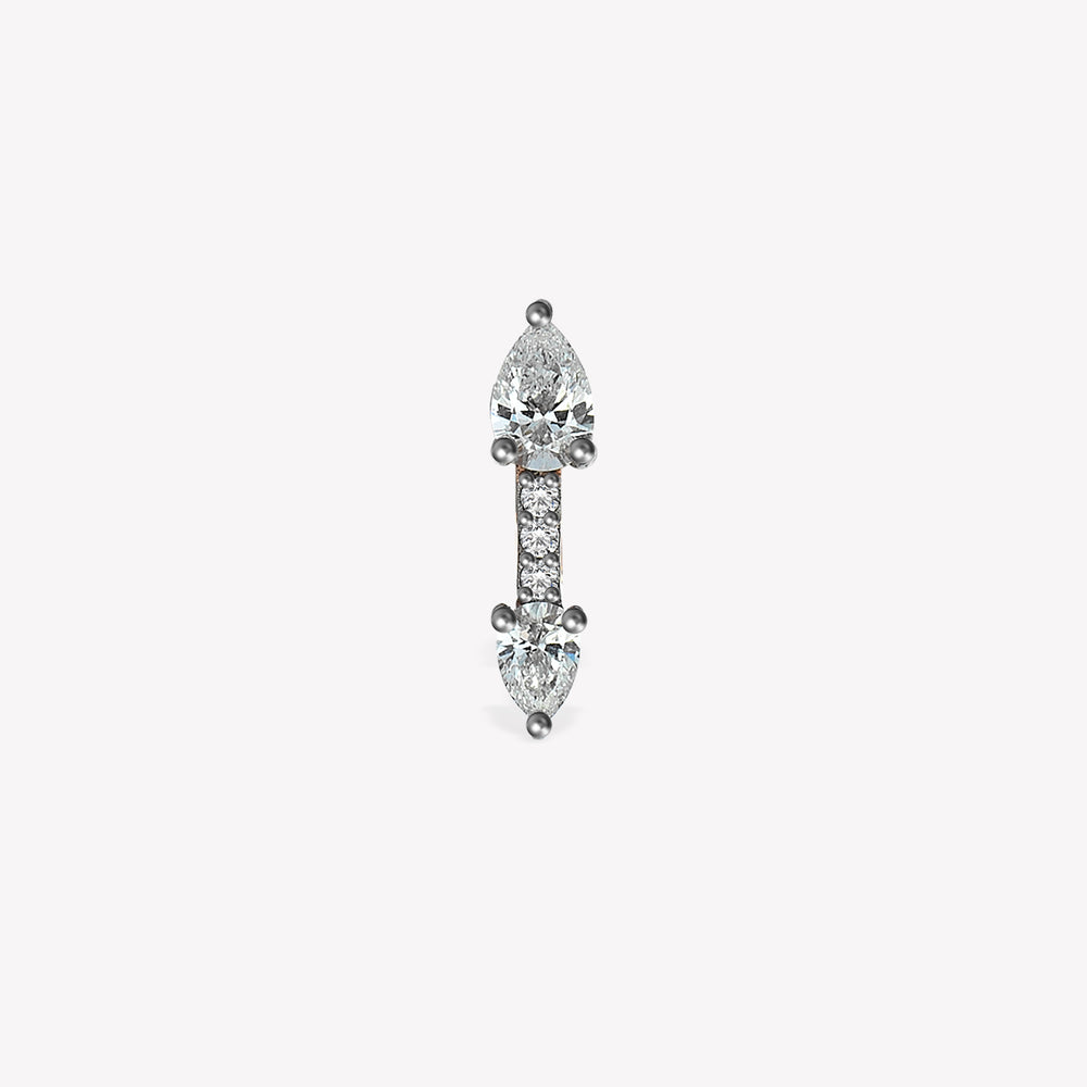 Teardrop Bar Stud Piercing