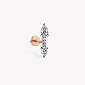 Teardrop Bar Stud Piercing