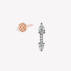 Teardrop Bar Stud Piercing