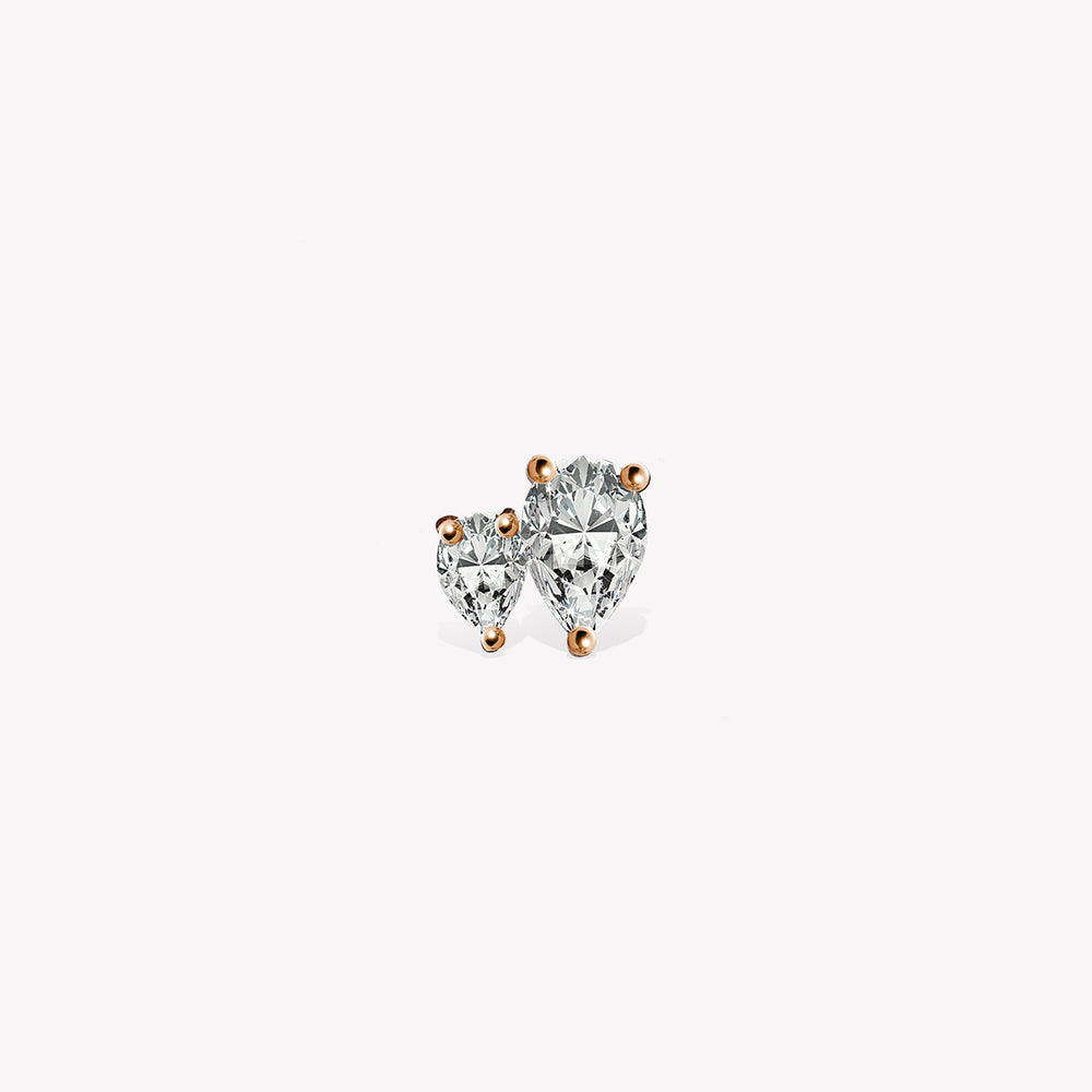 Twin Pear Stud Piercing
