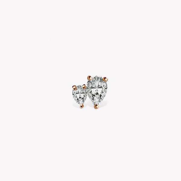 Twin Pear Stud Piercing