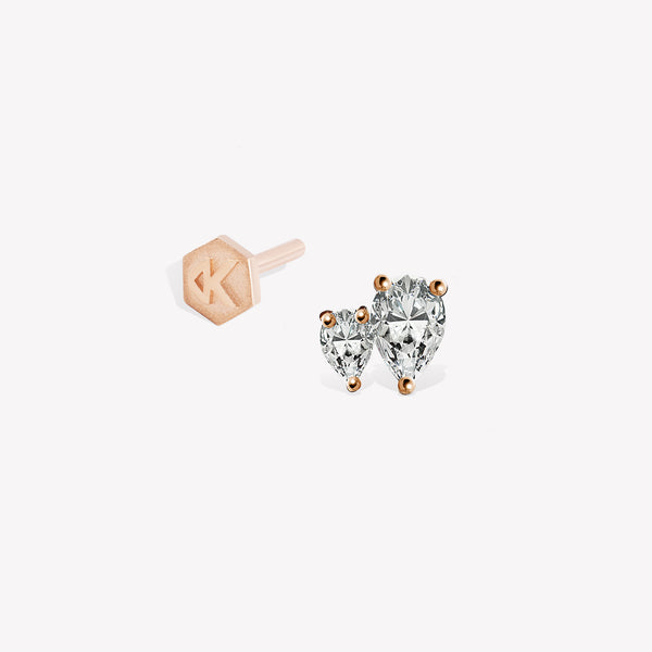 Twin Pear Stud Piercing