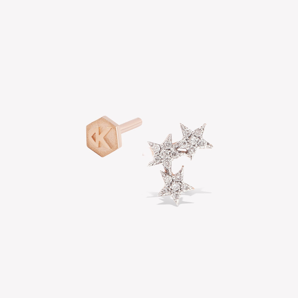Trio Arctic Star Stud Piercing