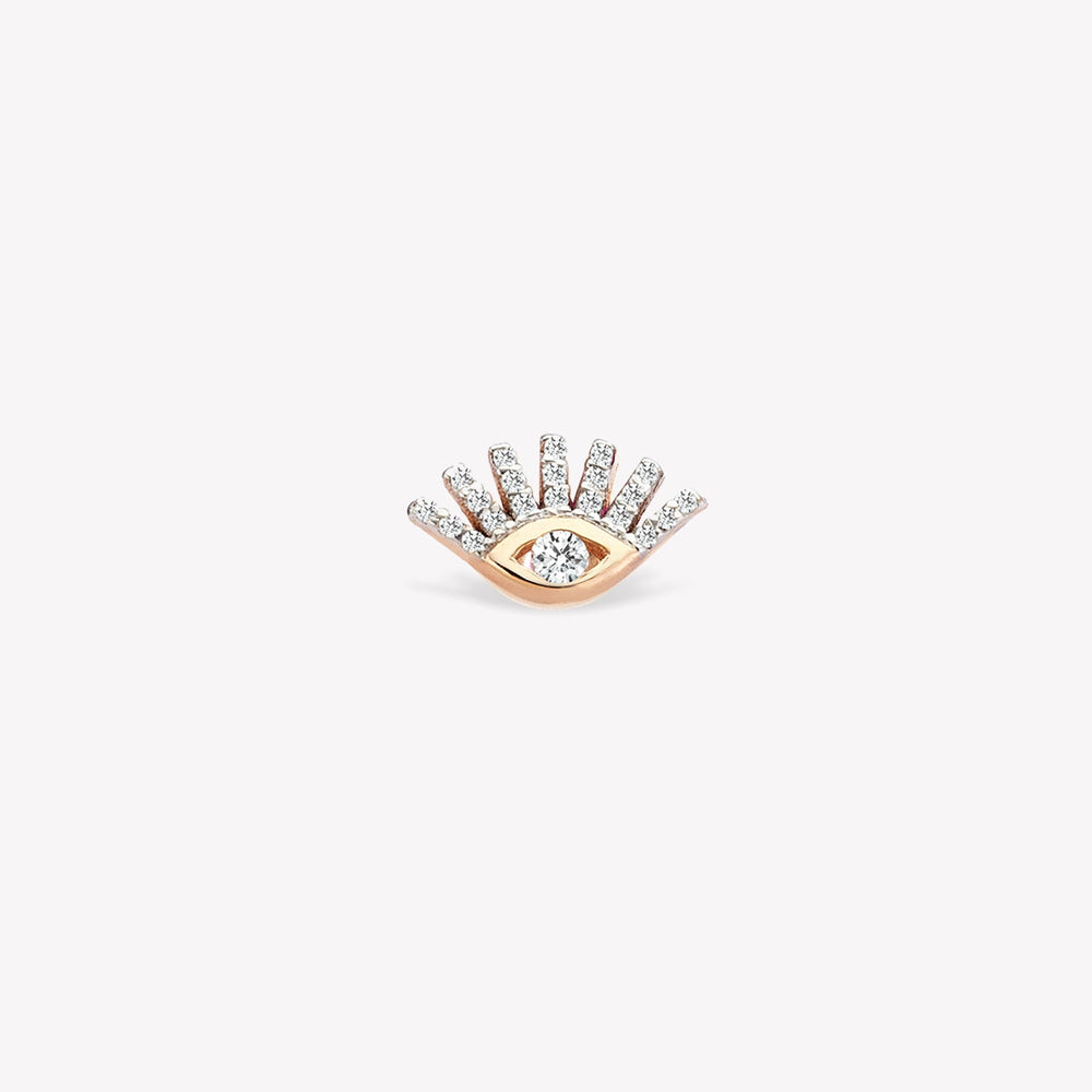 Shimmery Evil Eye Stud Piercing