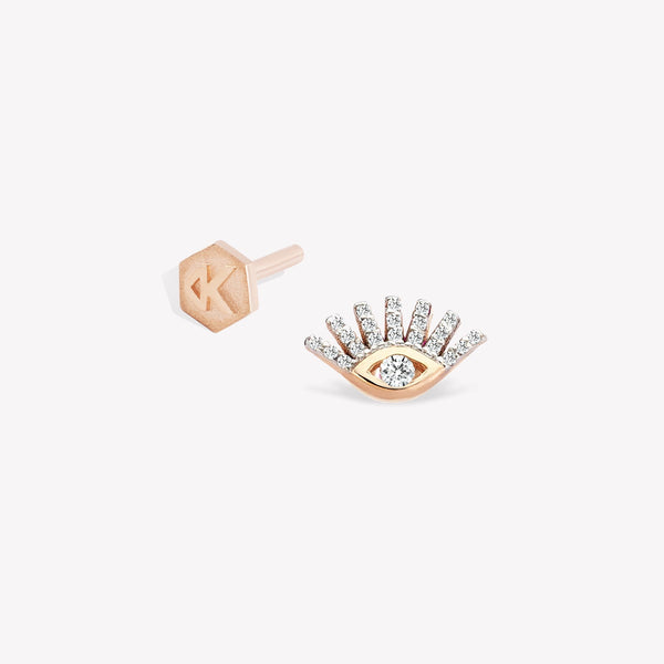 Shimmery Evil Eye Stud Piercing