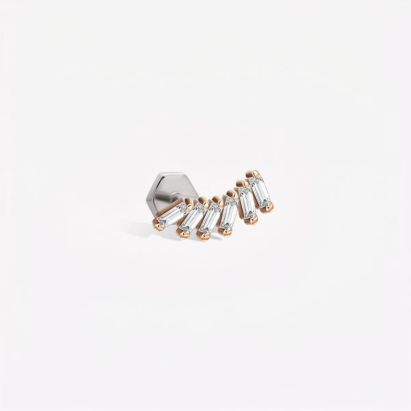 Royal Baguette Stud Piercing