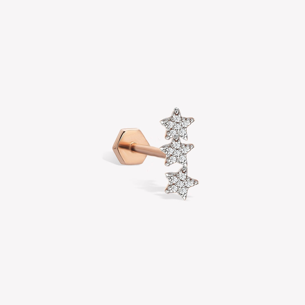 Trio Star Stud Piercing