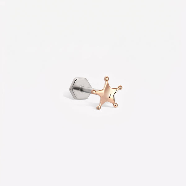 Simply Sheriff Star Stud Piercing