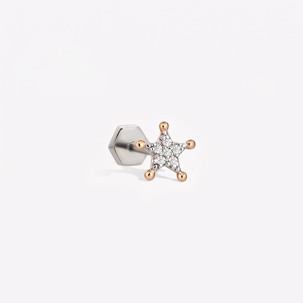 Sheriff Star Stud Piercing