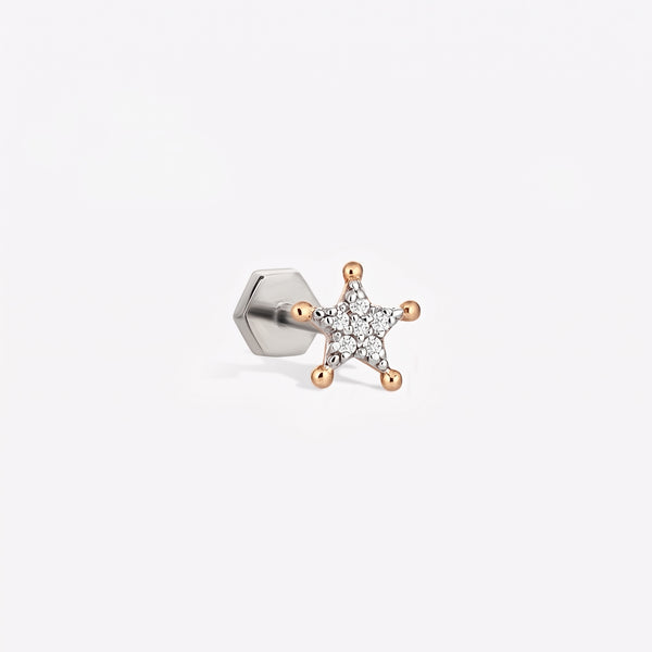 Sheriff Star Stud Piercing